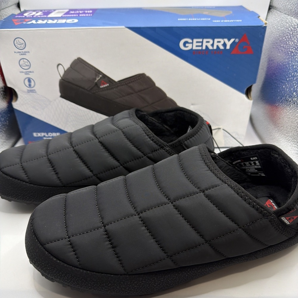 Gerry Slip-On Men's Black Round Toe Athletic Casual Lightweight Comfort - 10